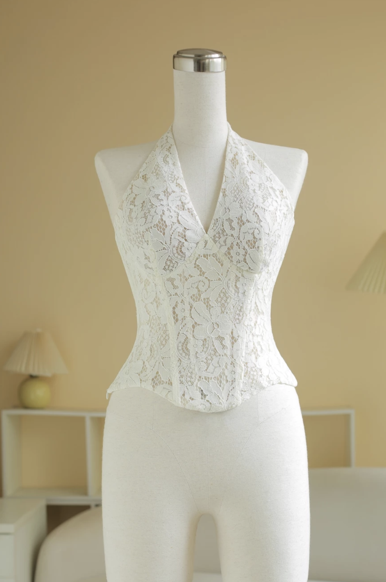 TEST Áo corset phối lưới
