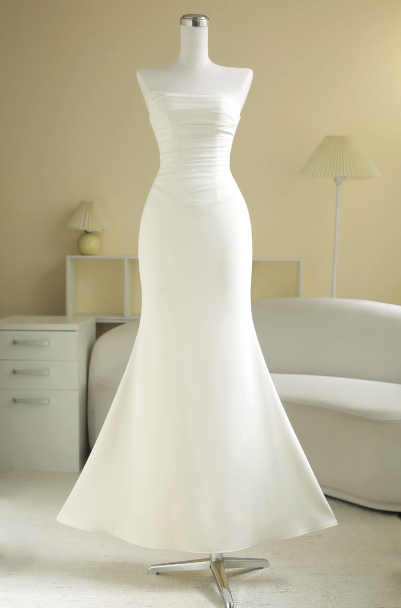 SÒ VINTAGE - PESSA Set đầm đuôi cá bắt xếp kèm choàng