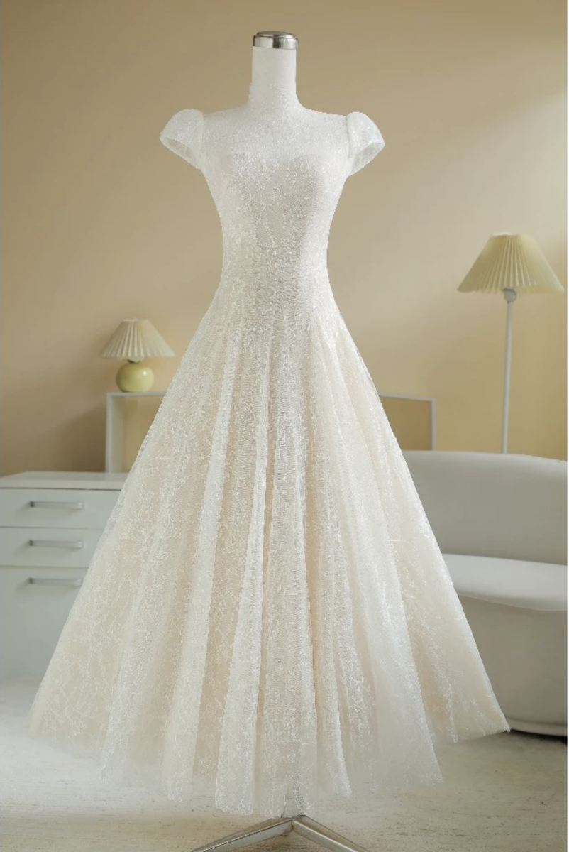 SÒ VINTAGE - VELIA đầm ren kim sa lót lưới nhiều lớp, phom xòe