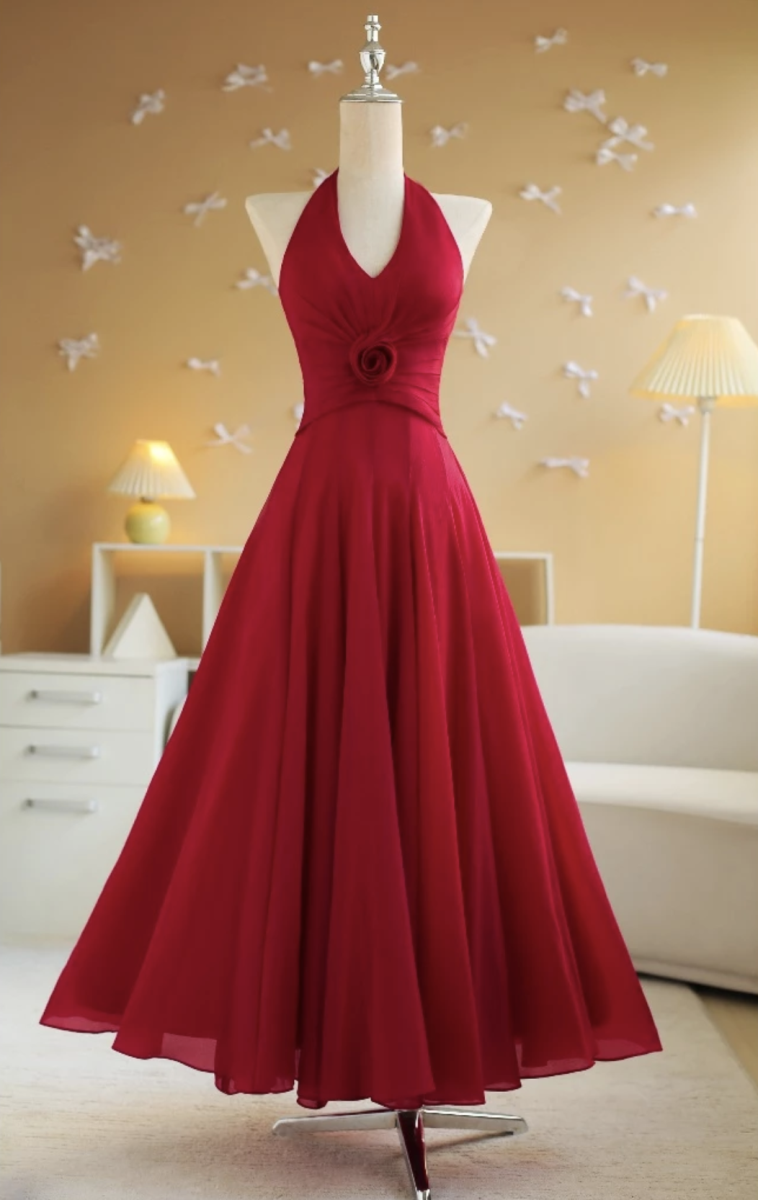 SÒ VINTAGE - MALINA Đầm xòe quấn hoa eo